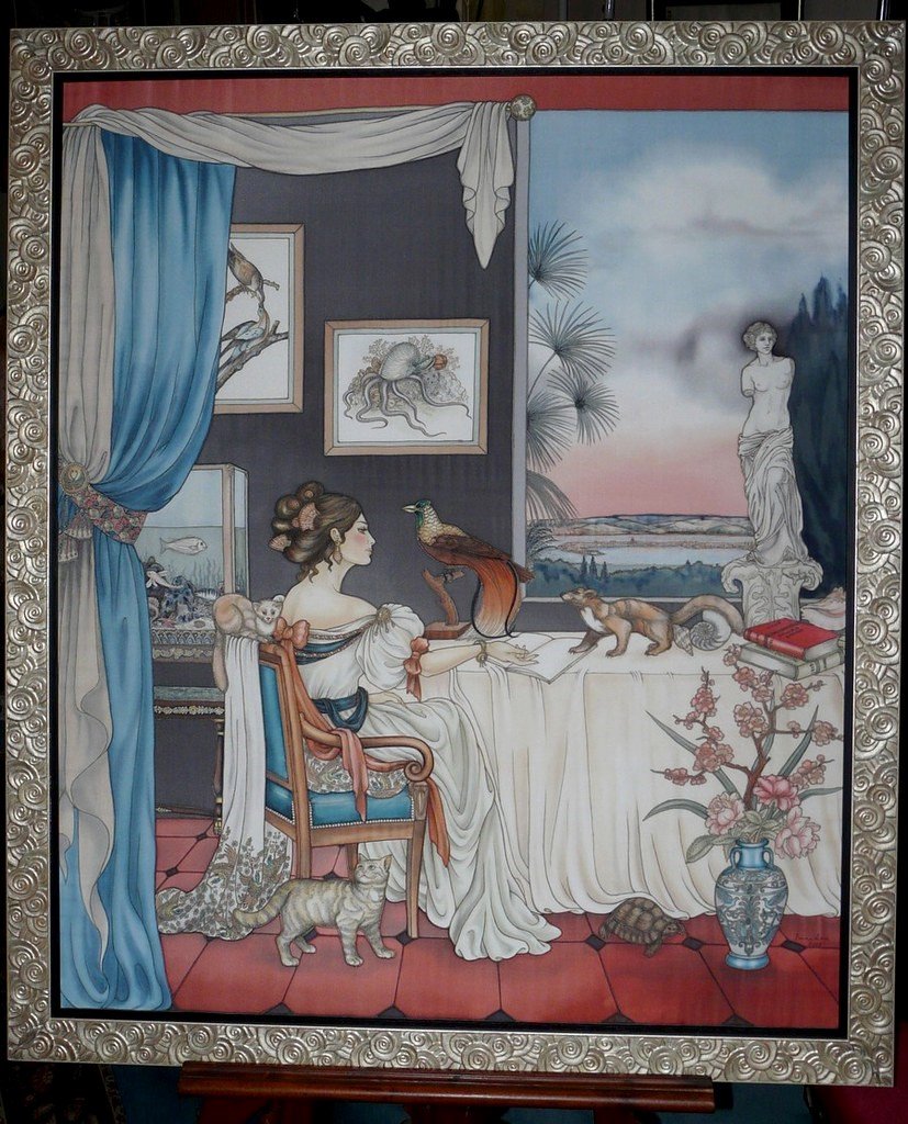 Pintura sobre Jeanne Villepreux-Power, por Anne Lan.